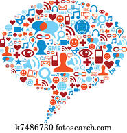 soziales, medien, blase, begriff