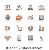 zalezitost& finance, icons, /, graphite