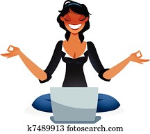 Zen business woman Zen business woman