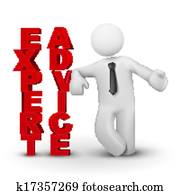 3d, homme affaires, présentation, concept, de, expert, advicet