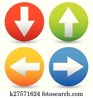 Arrow icons pointing up, down, left and right. Vector graphic Clipart ...