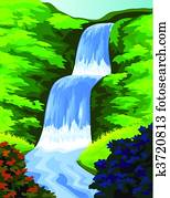 beautiful water fall beautiful water fall