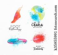 Beauty natural spa symbols foot