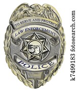 execução lei, insígnia policial