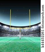 Floodlit Stadium Night Floodlit Stadium Night