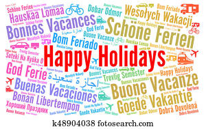 Happy holidays word cloud in different languages Happy holidays word cloud in different languages