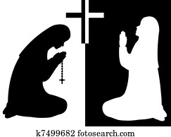 Praying nuns