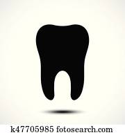 Tooth vector icon Tooth vector icon