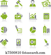 affaires finances, icônes, /, natura