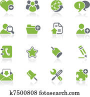 Blog, &, ícones internet, /, Natura