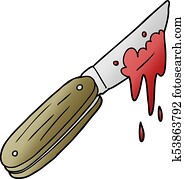 Clip Art of Bloody Knife k39397498 - Search Clipart, Illustration