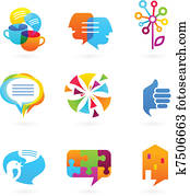 Collection of social media and network icons Collection of social media and network icons