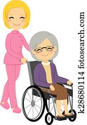Senior Patient Woman Wheelchair Senior Patient Woman Wheelchair