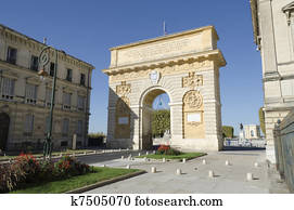 triumphal arch, Montpellier, France