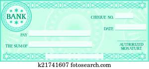 cheque, con, espacio, para, su, poseer, texto