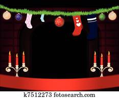 Stockings, christmas room arts and crafts home. USA Stock Photography