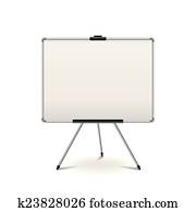 Empty whiteboard isolated on white vector Empty whiteboard isolated on white vector
