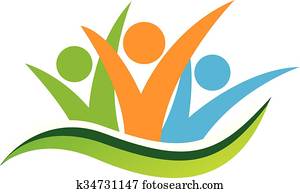 glad, forretningsfolk, logo