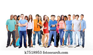 Group of people on whit Group of people on whit