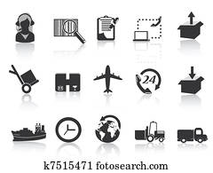 logistics and shipping icons logistics and shipping icons