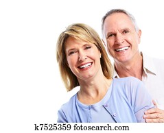 Happy elderly couple.