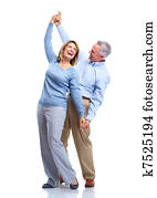 Happy elderly couple.