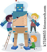 robótica, crianças