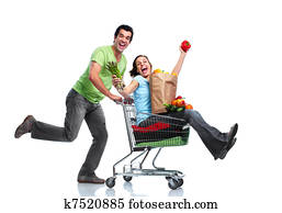 Shopping couple. Shopping couple.