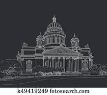 Sketch of the Cathedral in St. Petersburg