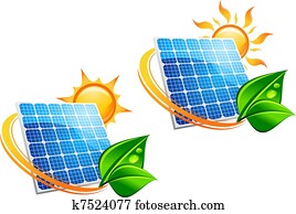 Solar energy panel icons Solar energy panel icons