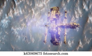 Surveyor Spacecraft above Mars