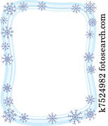 Winter Snowflake Border Winter Snowflake Border
