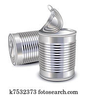 alimento, latas lata