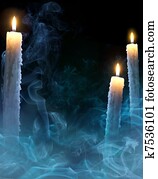art background with candles for a Halloween party art background with candles for a Halloween party