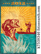 Fishing Poster Calendar 2012 Largemouth Bass Fishing Poster Calendar 2012 Largemouth Bass