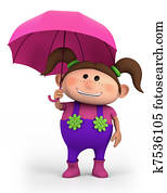 girl with umbrella