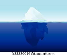 ice berg on water concept vector ba ice berg on water concept vector ba