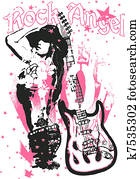 music rock woman music rock woman