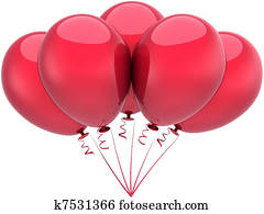 Red balloons birthday decoration Red balloons birthday decoration