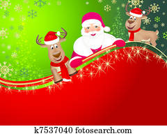 Santa and deer Santa and deer