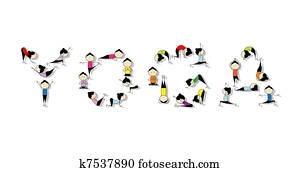 Yoga practice, concept for your design Yoga practice, concept for your design