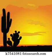 cactus black vector in desert illustration cactus black vector in desert illustration