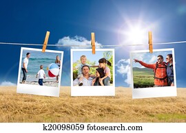 Composite image of instant photos h