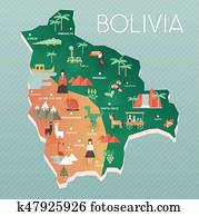 Illustrative map of Bolivia Illustrative map of Bolivia