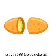 Mexican food icon, flat style Mexican food icon, flat style