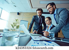 versammlung, in, büro