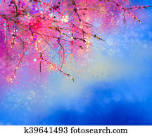 Watercolor painting Cherry blossoms Watercolor painting Cherry blossoms