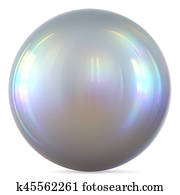 Ball silver sphere chrome white round button basic circle pearl