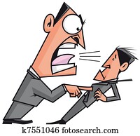 Boss screaming his employee Boss screaming his employee