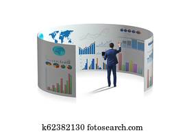 Concept of business charts and finance visualisation Concept of business charts and finance visualisation
